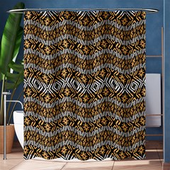 Modern Wavy Geometric Pattern Shower Curtain 60  X 72  (medium)  by dflcprints