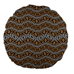 Modern Wavy Geometric Pattern Large 18  Premium Round Cushions by dflcprints