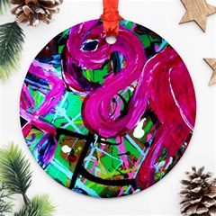 Flamingo   Child Of Dawn 2 Ornament (round) by bestdesignintheworld