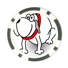 Dog Animal Pet Grin Sit Happy Poker Chip Card Guard by Nexatart