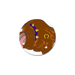 Bulldog Cartoon Angry Dog Golf Ball Marker (10 Pack) by Nexatart