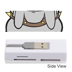 Gray Happy Dog Bulldog Pet Collar Memory Card Reader (stick)  by Nexatart