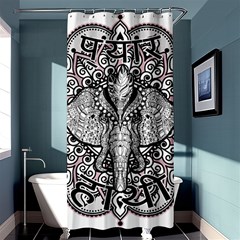 Ornate Hindu Elephant  Shower Curtain 36  X 72  (stall)  by Valentinaart