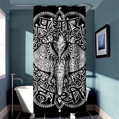 Ornate Hindu Elephant  Shower Curtain 36  X 72  (stall)  by Valentinaart