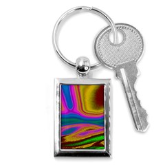 Colorful Waves Key Chains (rectangle) 