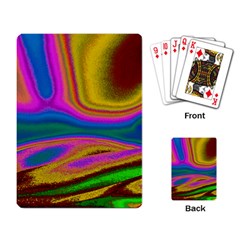 Colorful Waves Playing Card