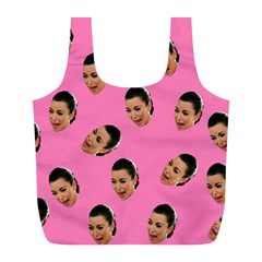 Crying Kim Kardashian Full Print Recycle Bags (l)  by Valentinaart