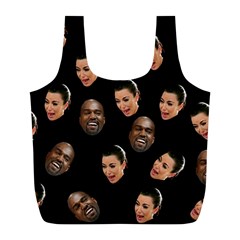 Crying Kim Kardashian Full Print Recycle Bags (l)  by Valentinaart