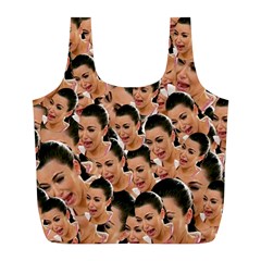 Crying Kim Kardashian Full Print Recycle Bags (l)  by Valentinaart