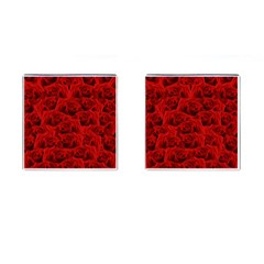 Romantic Red Rose Cufflinks (square) by LoolyElzayat