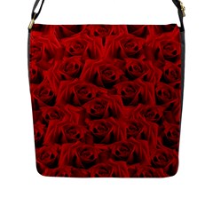 Romantic Red Rose Flap Messenger Bag (l)  by LoolyElzayat