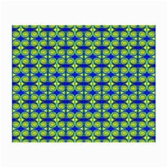 Blue Yellow Green Swirl Pattern Small Glasses Cloth by BrightVibesDesign