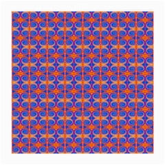 Blue Orange Yellow Swirl Pattern Medium Glasses Cloth (2-side) by BrightVibesDesign