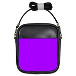 Light Purple Dots Pattern Girls Sling Bags Front