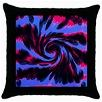 Swirl Black Blue Pink Throw Pillow Case (Black) Front