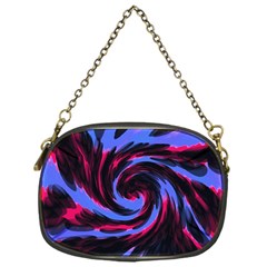 Swirl Black Blue Pink Chain Purses (one Side) 