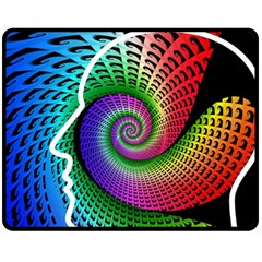 Head Spiral Self Confidence Fleece Blanket (medium)  by Sapixe