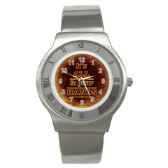 Motivation Live Courage Enjoy Life Stainless Steel Watch by Sapixe