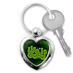 Motivation Live Courage Enjoy Life Key Chains (heart)  by Sapixe