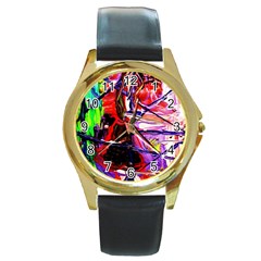 Depression 6 Round Gold Metal Watch by bestdesignintheworld