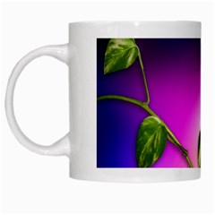 Leaves Green Leaves Background White Mugs