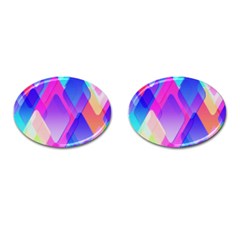 Squares Color Squares Background Cufflinks (oval) by Sapixe