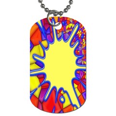 Embroidery Dab Color Spray Dog Tag (two Sides) by Sapixe