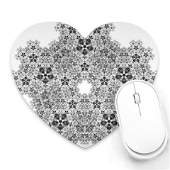 Fractal Background Foreground Heart Mousepads by Sapixe