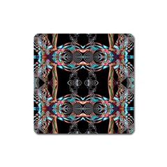 Fractal Math Design Backdrop Square Magnet by Sapixe