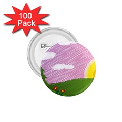 Pine Trees Trees Sunrise Sunset 1 75  Buttons (100 Pack)  by Sapixe