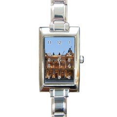 Municipal Theatre Of Sao Paulo Brazil Rectangle Italian Charm Watch by Sapixe