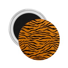 Orange And Black Tiger Stripes 2 25  Magnets by PodArtist