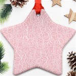 Elios Shirt Faces in White Outlines on Pale Pink CMBYN Star Ornament (Two Sides) Front