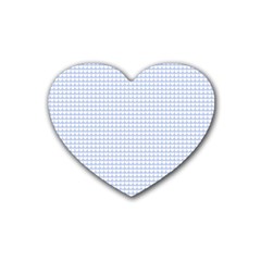 Alice Blue Hearts In An English Country Garden Rubber Coaster (heart)  by PodArtist