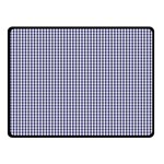 USA Flag Blue and White Gingham Checked Fleece Blanket (Small) 50 x40  Blanket Front