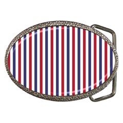 Usa Flag Red White And Flag Blue Wide Stripes Belt Buckles by PodArtist