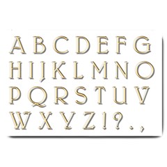 Letters Gold Classic Alphabet Large Doormat  by Sapixe