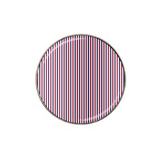 Usa Flag Red And Flag Blue Narrow Thin Stripes  Hat Clip Ball Marker by PodArtist