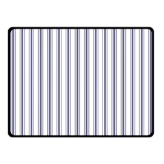 Mattress Ticking Wide Striped Pattern In Usa Flag Blue And White Fleece Blanket (small) by PodArtist