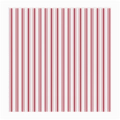 Mattress Ticking Wide Striped Pattern In Usa Flag Red And White Medium Glasses Cloth (2-side) by PodArtist