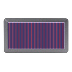 Mattress Ticking Wide Striped Pattern In Usa Flag Blue And Red Memory Card Reader (mini) by PodArtist