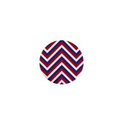 United States Red White And Blue American Jumbo Chevron Stripes 1  Mini Buttons by PodArtist