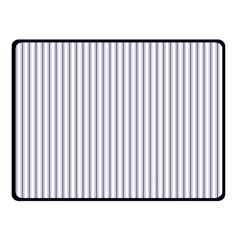 Mattress Ticking Narrow Striped Pattern In Usa Flag Blue And White Fleece Blanket (small) by PodArtist