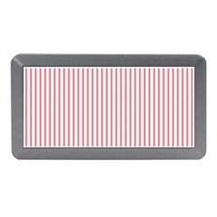 Mattress Ticking Narrow Striped Usa Flag Red And White Memory Card Reader (mini) by PodArtist