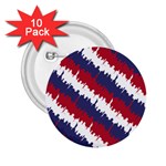 NY USA Candy Cane Skyline in Red White & Blue 2.25  Buttons (10 pack)  Front