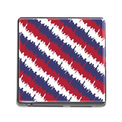 Ny Usa Candy Cane Skyline In Red White & Blue Memory Card Reader (square) by PodArtist