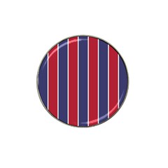 Large Red White And Blue Usa Memorial Day Holiday Vertical Cabana Stripes Hat Clip Ball Marker by PodArtist