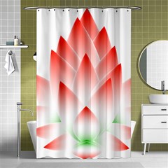 Lotus Flower Blossom Abstract Shower Curtain 48  X 72  (small)  by Sapixe