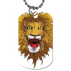 Lion Animal Roar Lion S Mane Comic Dog Tag (two Sides) by Sapixe