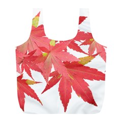 Leaves Maple Branch Autumn Fall Full Print Recycle Bags (l) 